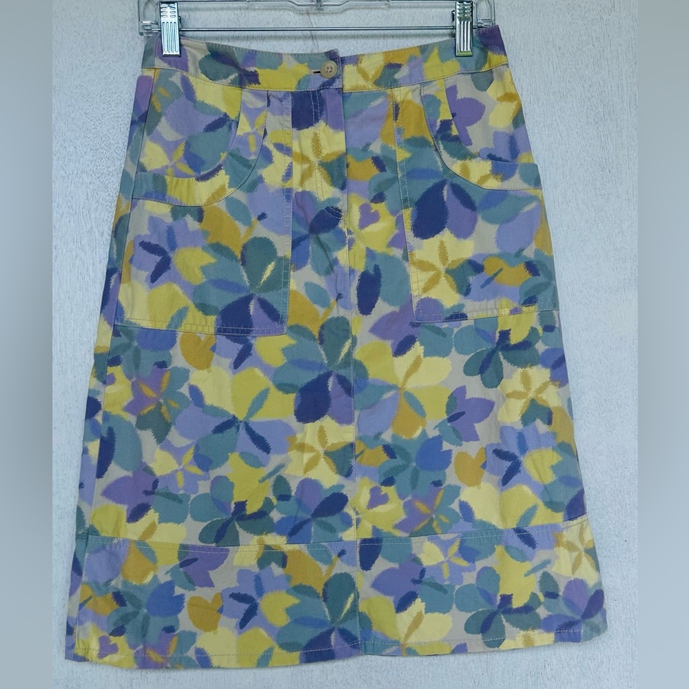 J. Jill Multicolor Floral Pencil Skirt size 2